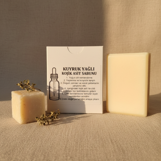 %100 Doğal Kuyruk Yağlı Kojik Asit Sabunu