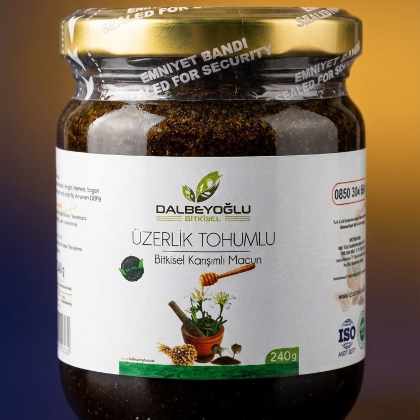 %100 Doğal Üzerlik Tohumlu Bitkisel Macun Rahatlama ve Sindirim Desteği