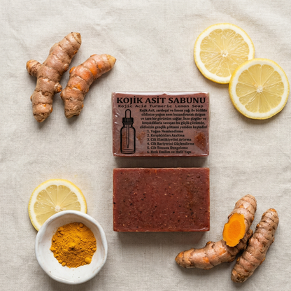 %100 Doğal Kojik Asit & Zerdeçal Sabunu
