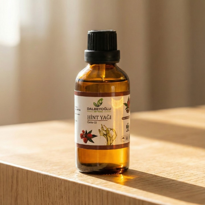 Kozanature %100 doğal ve soğuk sıkım saf hint yağı 50 ml cam şişe ambalajı.